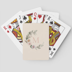 Jeu De Cartes Roses Élégantes Feuillage Initial Météo
