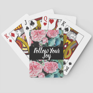 Jeu De Cartes Roses Rose rose Fleur Florale Suivez votre joie
