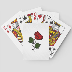 Jeu De Cartes Roses rouges simples