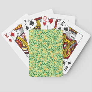 Jeu De Cartes Roses sauvages en jaune et vert