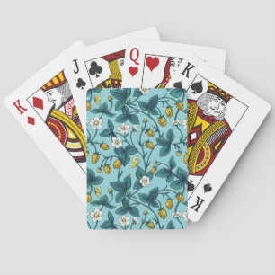 Jeu De Cartes Roses sauvages et papillons /rose/vert pâle/jaune