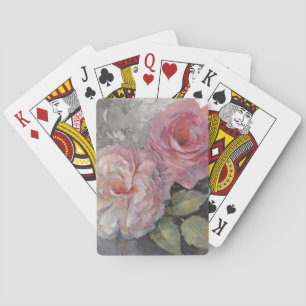 Jeu De Cartes Roses sur le gris