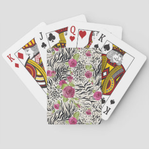 Jeu De Cartes Roses sur le motif animal