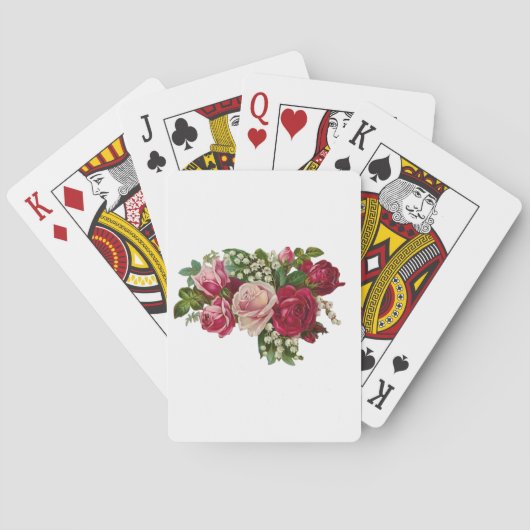 Jeu De Cartes Roses victoriens classiques Lily of the Valley Rom (dos)
