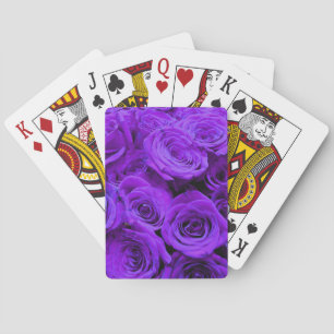Jeu De Cartes roses violet romantique, joli bouquet de rose