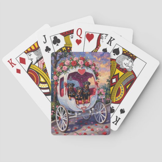 Jeu De Cartes Rottweiler Dog Valentine's Day (dos)