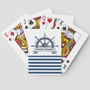 Jeu De Cartes Roue nautique, Bleu Bleu Bleu Blancs