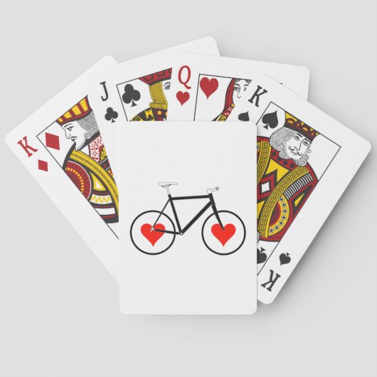 Jeu De Cartes Roues de coeur de vélo (dos)