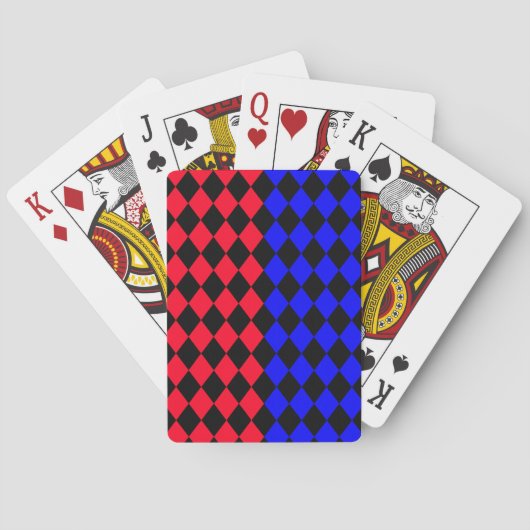 Jeu De Cartes Rouge et bleue punk Legging (dos)