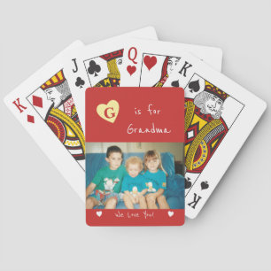 Jeu De Cartes Rouge et jaune avec photo et nom