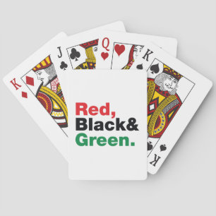 Jeu De Cartes Rouge, Noir et Vert.