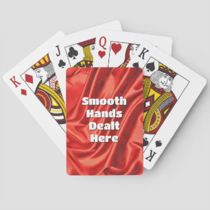 Jeu De Cartes Rouge Soie Look Jouer des cartes pour des mains li