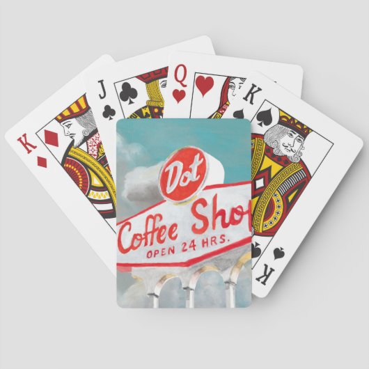 Jeu De Cartes Route américaine | Coffee Shop Sign (dos)