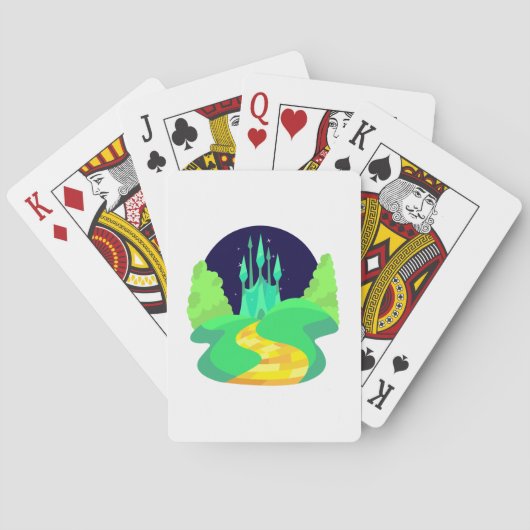 Jeu De Cartes route en brique jaune (dos)