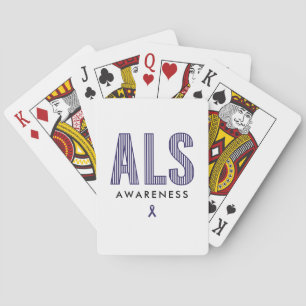 Jeu De Cartes Ruban bleu de sensibilisation à la SLA