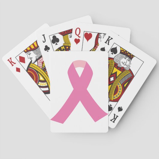 Jeu De Cartes Ruban rose de sensibilisation au cancer du sein (dos)