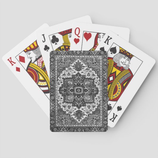 Jeu De Cartes RUG PERSIEN - noir et blanc (dos)