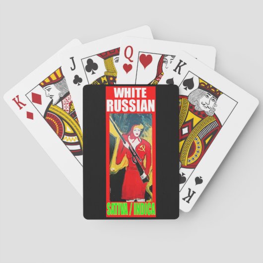 JEU DE CARTES RUSSE BLANC SATIVA INDICA (dos)