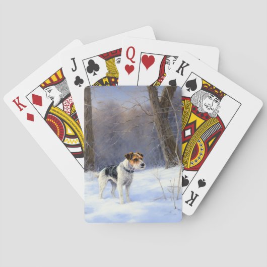 Jeu De Cartes Russell Terrier Laisser neiger Noël (dos)