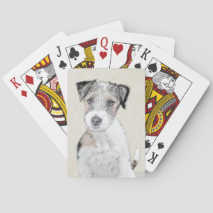 Jeu De Cartes Russell Terrier Peinture rugueuse - Art Chien orig
