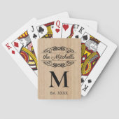 Jeu De Cartes Rustic Classy Style Country Motif de grain de bois (dos)