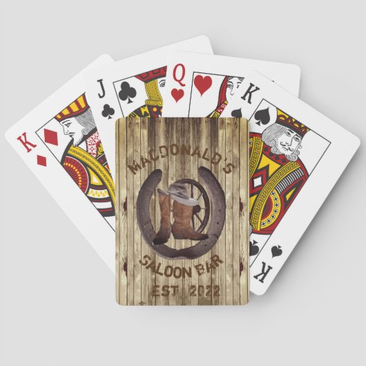 Jeu De Cartes Rustic western Saloon bar  (dos)