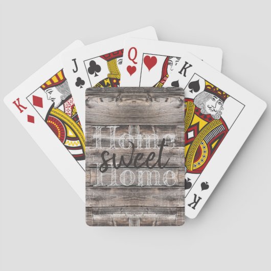Jeu De Cartes rustique MAISON SWEET HOME | (dos)