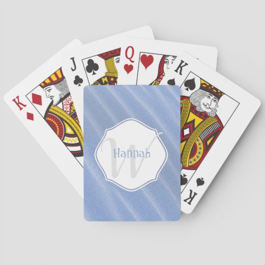 Jeu De Cartes Sable Bleu Ondes Personnalisées Cartes de Jeu (dos)