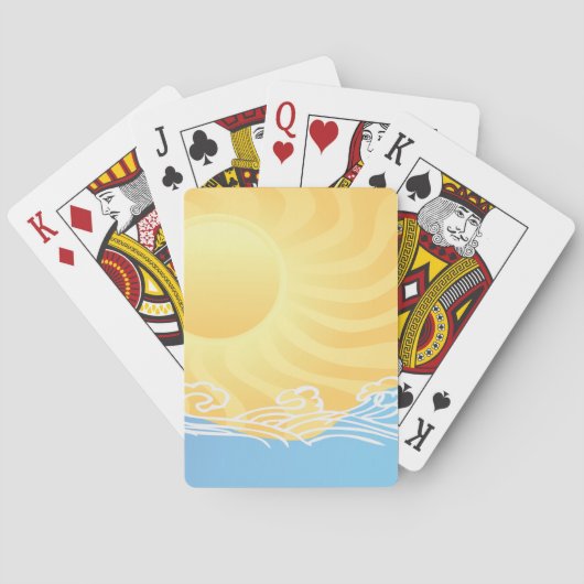 Jeu De Cartes Sable Jaune Et Océan (dos)