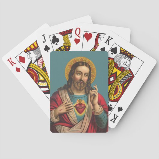 Jeu De Cartes Sacré Coeur de Jésus (dos)
