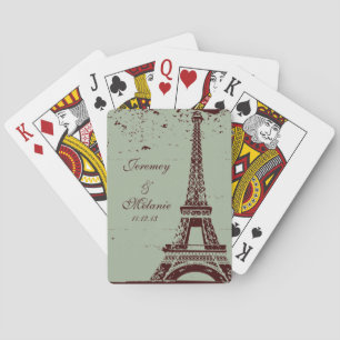 Jeu De Cartes Sage Eiffel Tour Mariage Favoriser Jouer Aux Carte