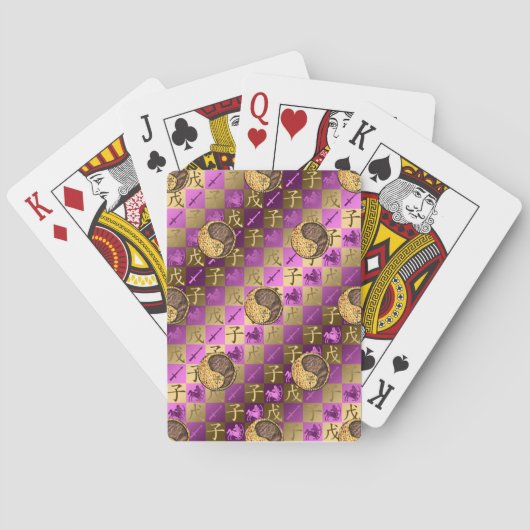 Jeu De Cartes Sagittaire & Rat de Terre (dos)