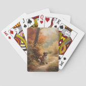 Jeu De Cartes Saint Bernard en automne Feuilles Automne automne  (dos)
