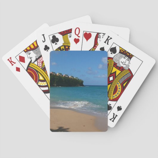 Jeu De Cartes Saint Lucia Beach Paysage tropical (dos)