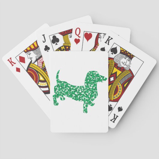Jeu De Cartes Saint Patrick's Day Dachshund (dos)