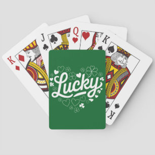 Jeu De Cartes Saint Patrick's Day Heart Lucky Clover Shamrock