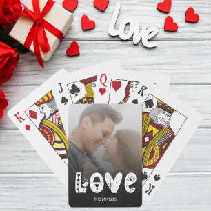 Jeu De Cartes Saint Valentin AMOUR Photo personnalisée et nom