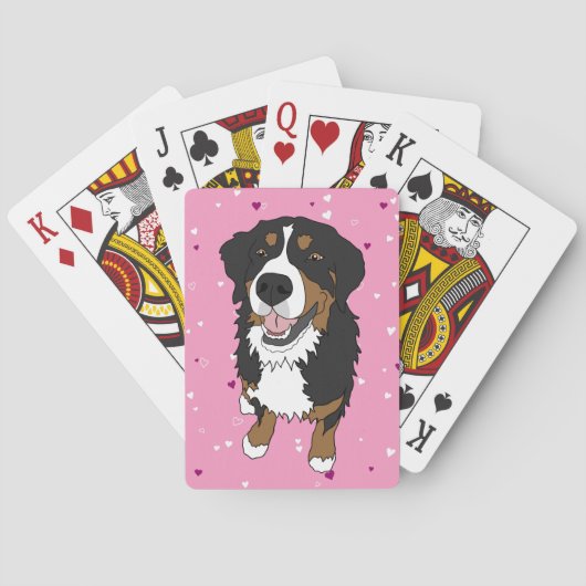 Jeu De Cartes Saint Valentin Bernese Mountain Dog (dos)