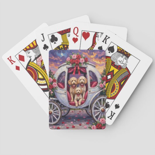 Jeu De Cartes Saint-Valentin Chien Caniche  (dos)