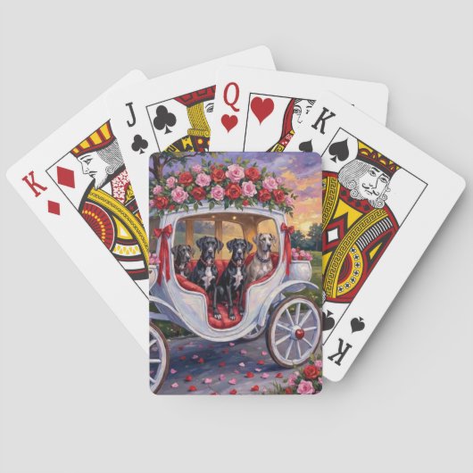 Jeu De Cartes Saint-Valentin pour chien Danois Géant (dos)
