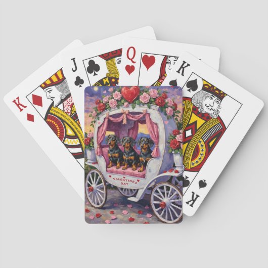 Jeu De Cartes Saint-Valentin pour chien teckel (dos)