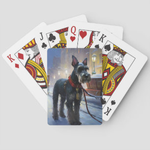 Jeu De Cartes Saison de Noël des Schnauzer miniatures