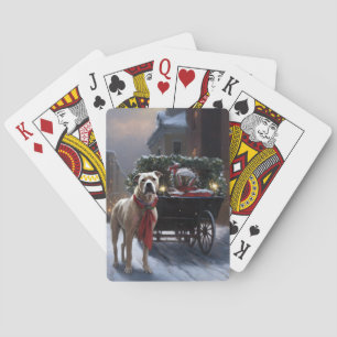 Jeu De Cartes Saison de Noël du American Staffordshire