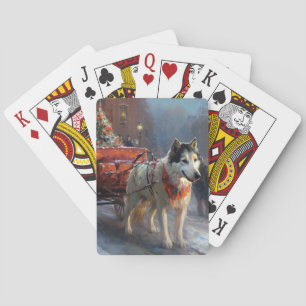 Jeu De Cartes Saison de Noël du Malamute de l'Alaska