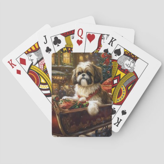 Jeu De Cartes Saison de Noël Shih Tzu (dos)