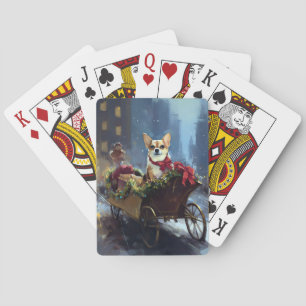 Jeu De Cartes saison des fêtes de Noël de chihuahua