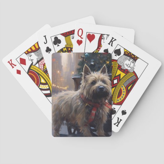 Jeu De Cartes Saison Festive de Noël à Cairn Terrier (dos)