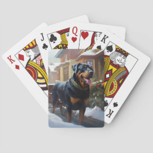 Jeu De Cartes Saison festive de Noël de Rottweiler