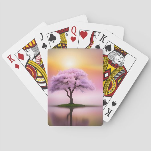 Jeu De Cartes Sakura Tree au lever du soleil (dos)