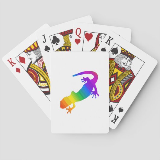 Jeu De Cartes Salamandre striée arc-en-ciel (dos)
